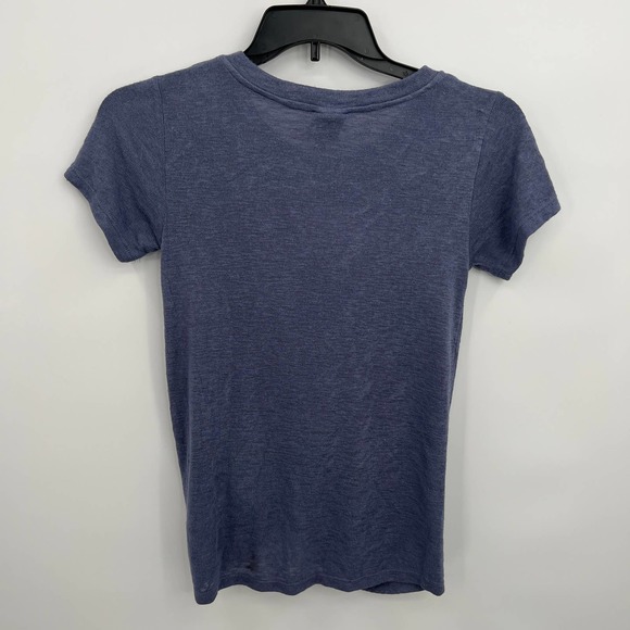 Bobeau Women's Blue Short Sleeve Twist Front Crewneck T-Shirt Size XXS - Picture 4 of 4